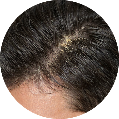 tipos de caspa: caspa grasa